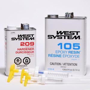 209SB Extra Slow Hardener/Resin Gallon + Pumps KIT